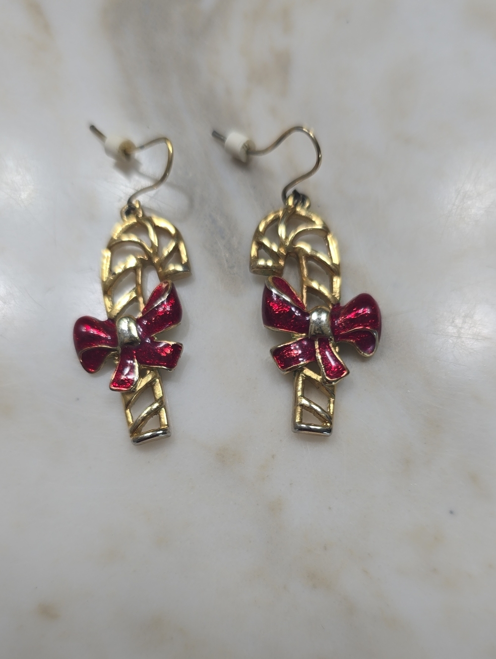 Vintage Christmas Candy Cane Earrings